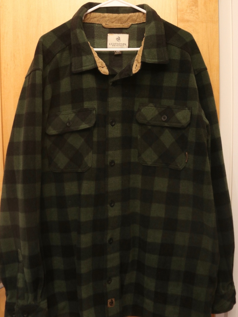 Legendary Whitetails Green Plaid Flannel, Size 2XL